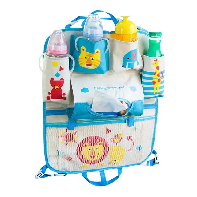 Cartoon Cute Car Seat Organizer Back Storage Bag Hanging Store Food Beverage Large Capacity Multifunction Accessories Products