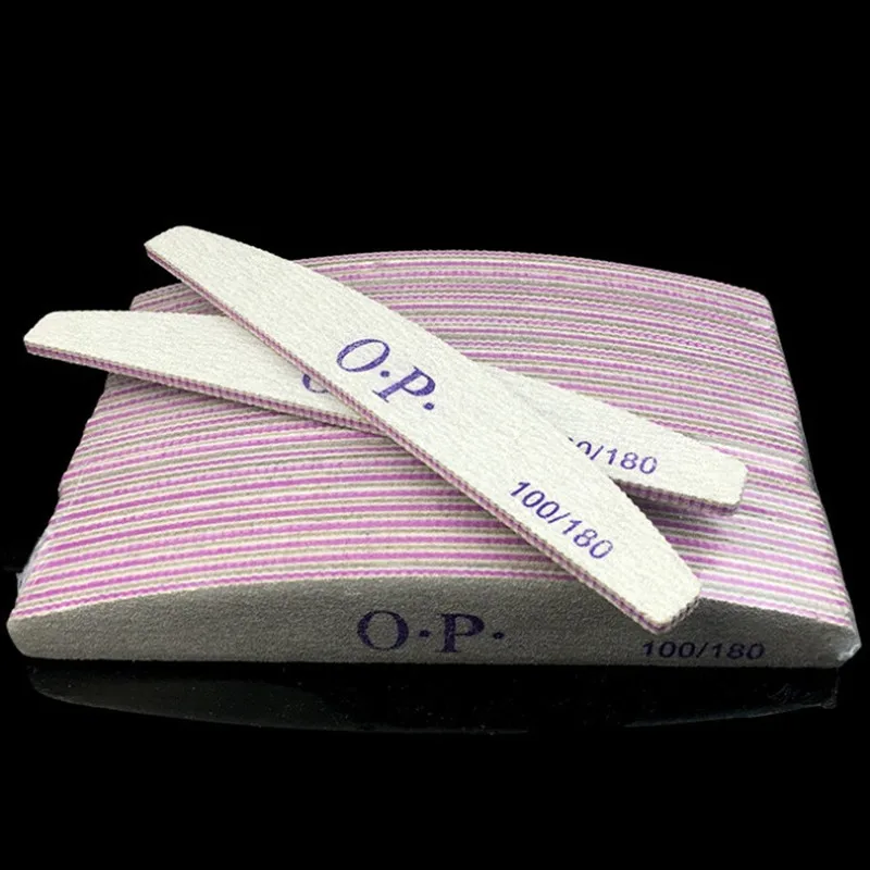 Lixas de Unha Lixa de Polimento Amortecedor do Unha Lote Profissional 100 180 240 Lavável Manicure Pedicure Ferramentas Accessoires 25 Pçs –