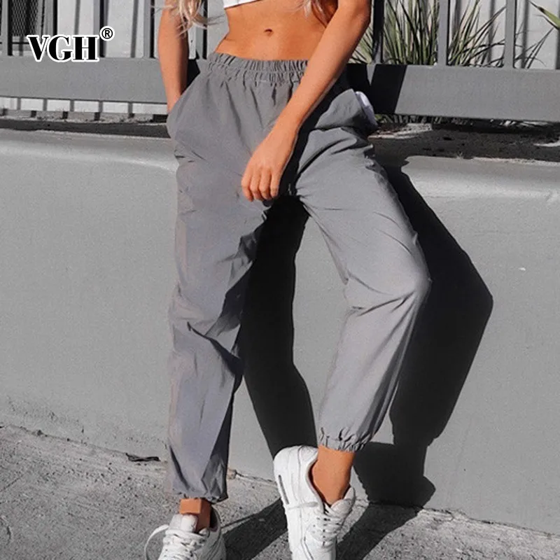 

VGH Autumn Winter Women's Pants Elastic Waist High Waist Harem Pants Women's Sports Pants Fashion Streetwear Tide 2018