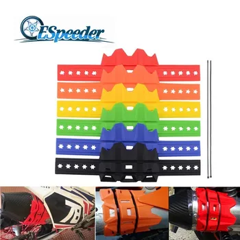 ESPEEDER Motorcycle Silencer Round Oval Exhaust Protector Can Cover For KTM EXC-F EXC SX-F 450 350 530 525 500