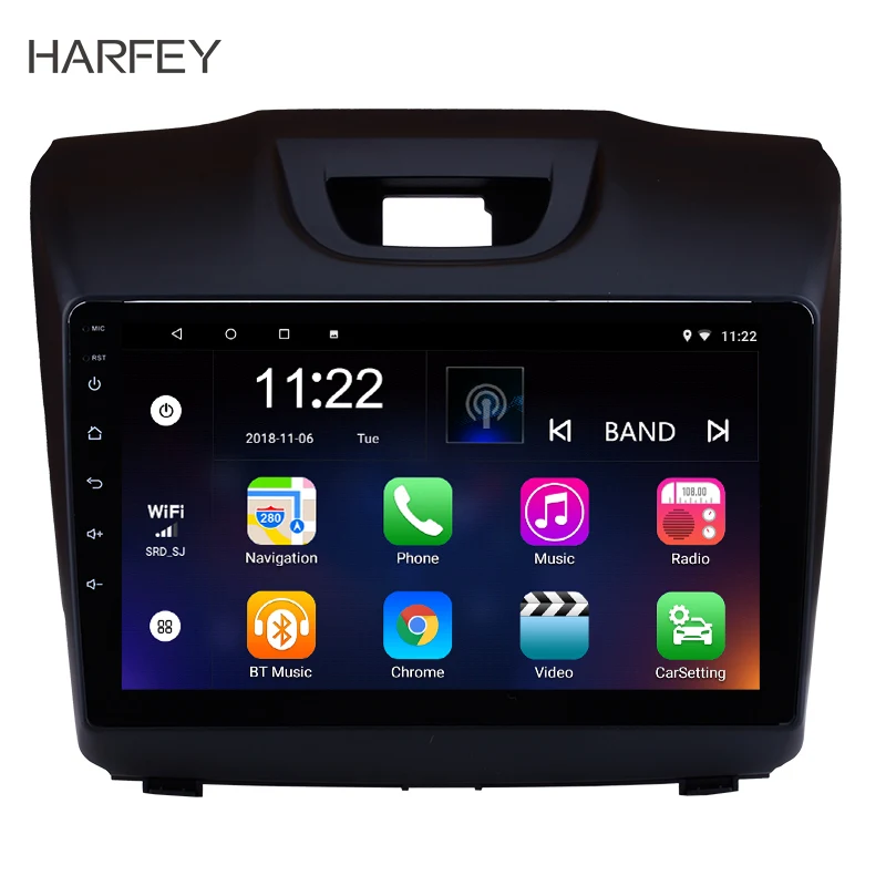Harfey Клиренс Android 8 1 2Din автомобильное радио 9 &quotдля Chevy Chevrolet S10 2014 2015 ISUZU MU X