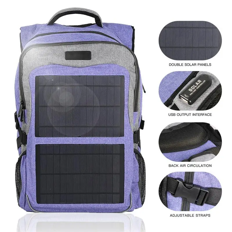 

5V 12W With High Efficiency Single Crystal Battery USB Portable Outdoor Solar Charging Board Out Travel Backpacks