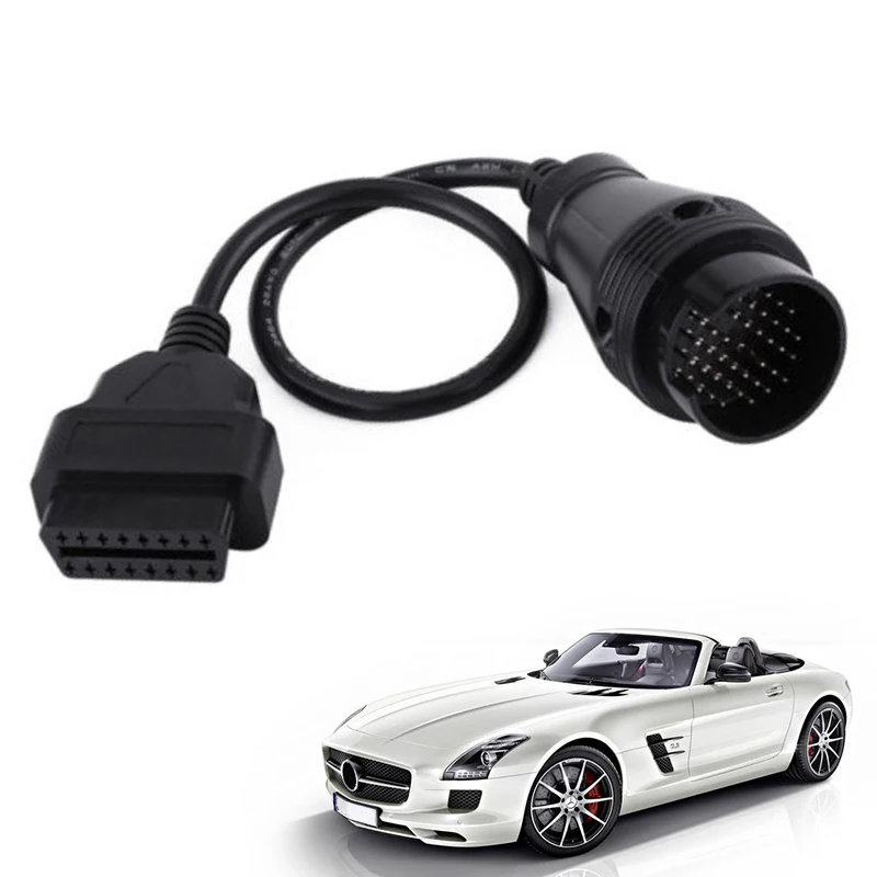 Черный с 38 Pin на 16 OBD2 OBDII стандартный кабель для Mercedes Benz|Кабели и коннекторы