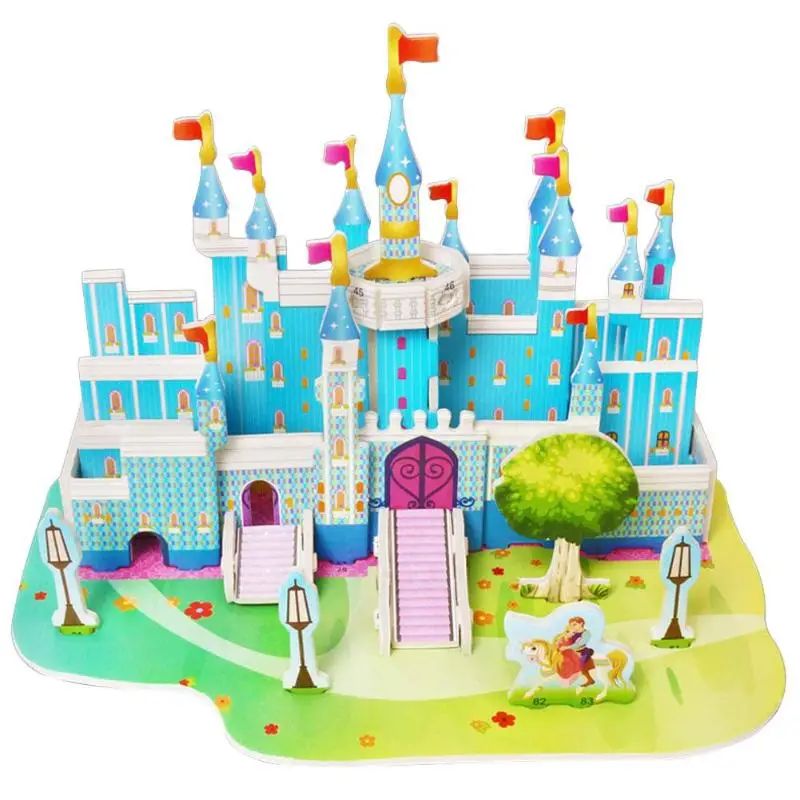 3D House Toys Manual Building Model Kids Boys Girls Puzzles Education Toy