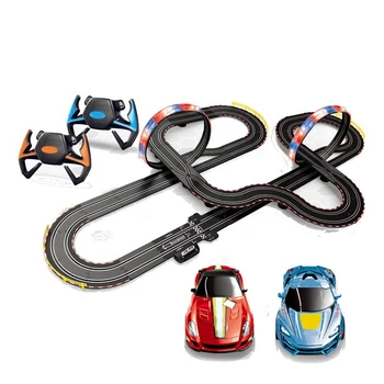 

Large Remote Control Racing Track Toy Set Loops Electric Slot Cars Race Stunt Loop 2 Controllers Children Remote Control Car Toy
