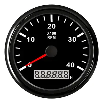

85mm Waterproof Marine Tachometer 4000 rpm Tachometer Gauge Adjustable Engine Meter for Car Boat Motorcycle with Backlight