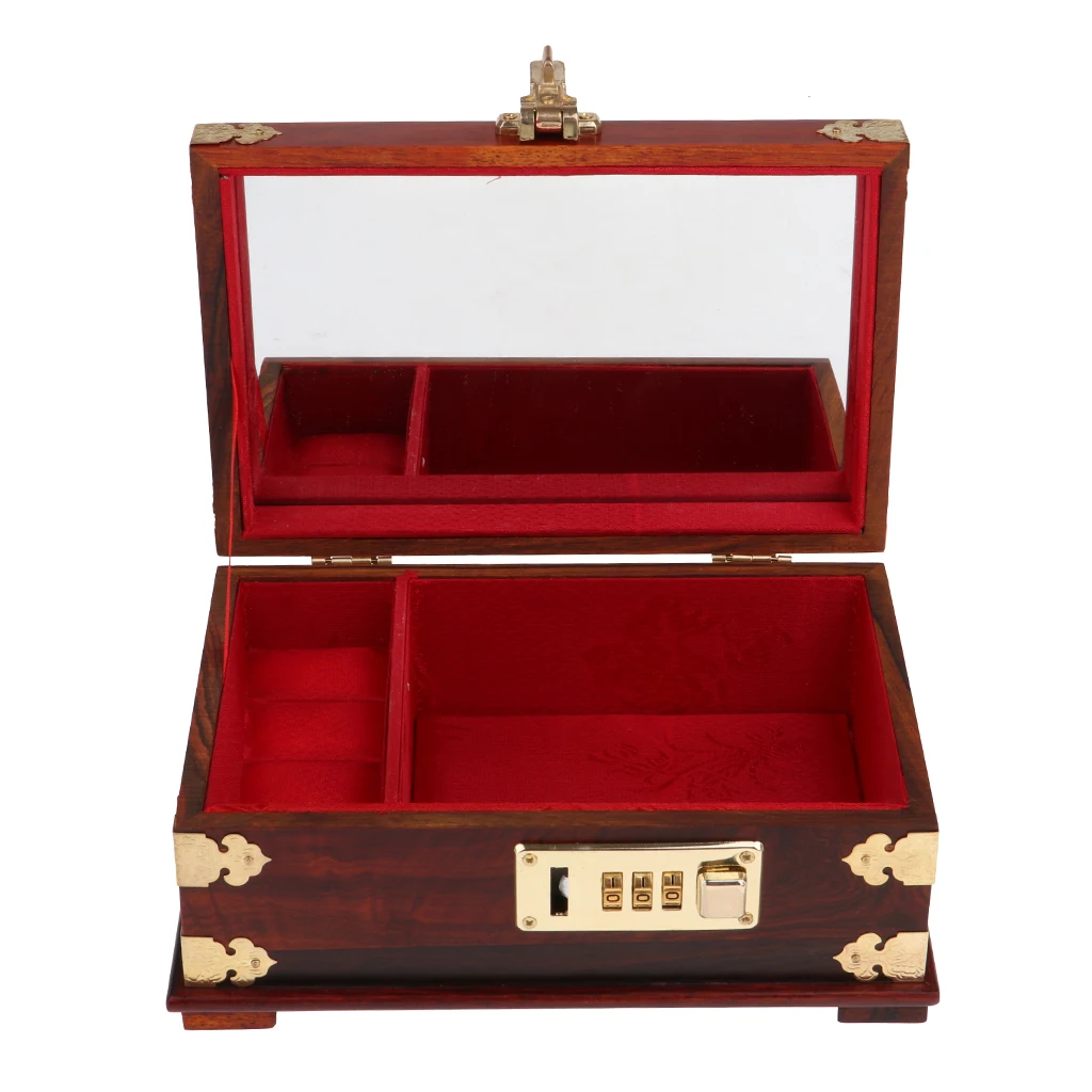 

1/6 Scale Wooden Jewelry Box with Coded Lock for Hot Toys Blythe Dolls House Furniture Model Collections