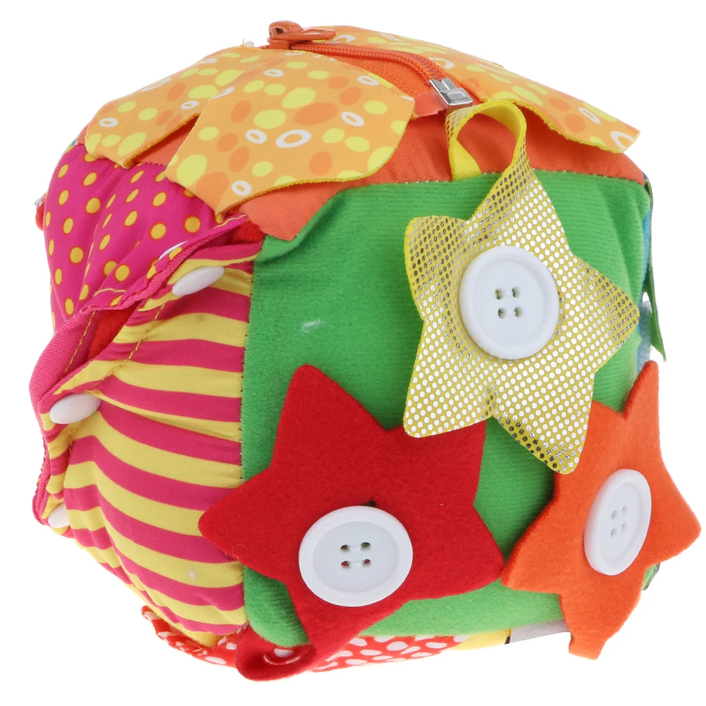 Children Preschool Shoelace Button Clothing Learning Cloth Cube Block Toy Kids Early Learning Play Activity Children Preschool Shoelace Button Clothing Learning Cloth Cube Block Toy Kids Early Learning Play Activity