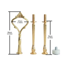 Свадебные 3 уровня кекс цвета: золотистый, серебристый чашки мини-корона Форма декоративный элемент стержни-подставки для торта