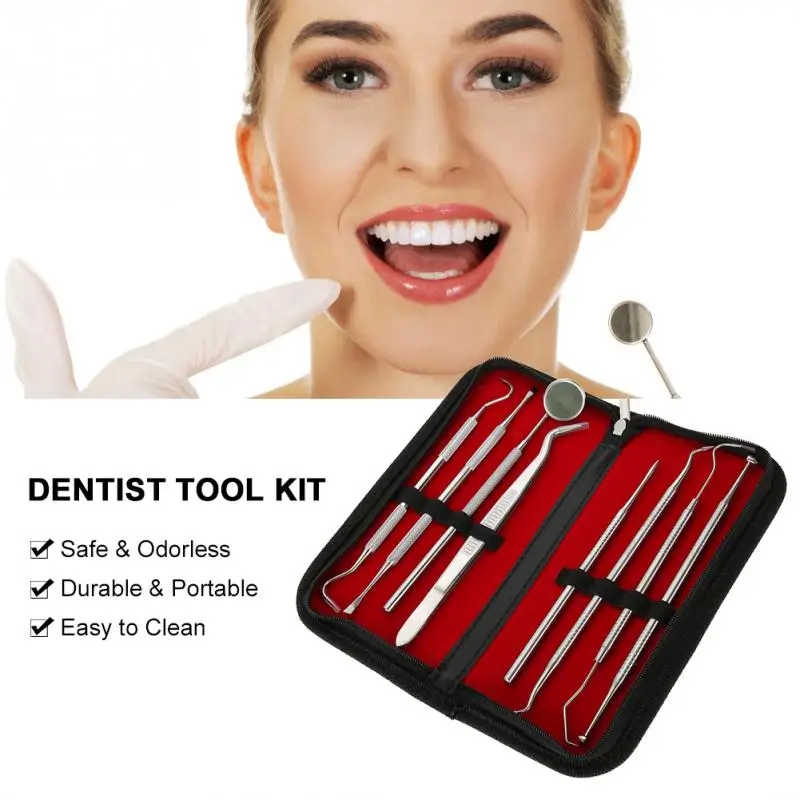 8Pcs/Set Stainless Steel Dental Instruments Oral Care Teeth Scraper Waxing Carving Kit Teeth