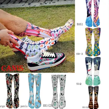 

Unisex Fashion Men Sports Middle Wild 3D Printed Long Unique Tube Socks Fashion Unique Breathable Sweat-absorbing Socks