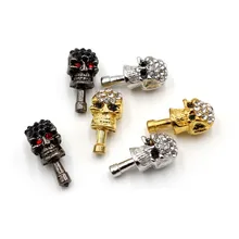 3,5 мм горячая Распродажа холодный металл череп Dust Разъем Универсальный для наушников для Iphone для samsung Galaxy для htc для украшения