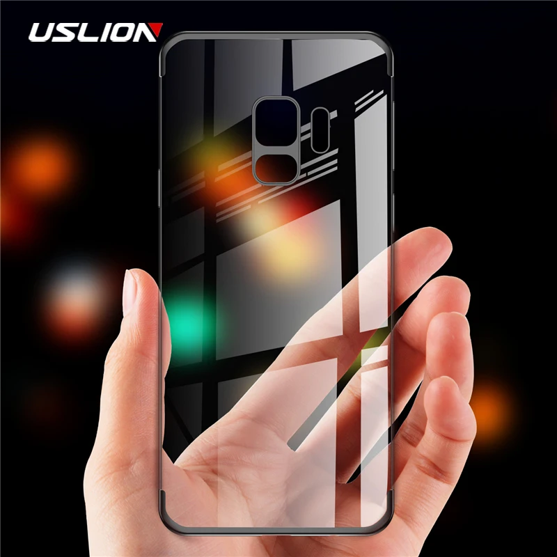 

USLION For Samsung Galaxy S7 Edge S8 S9 Plus Note 8 9 Phone Case Fashion Electroplated Clear Soft TPU Phone Case For Samsung S9