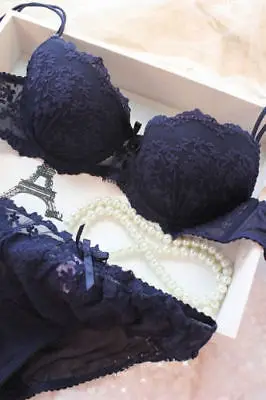 Sexy Women Romantic Temptation Lace Bra Sets New Floral Lace Push Up Underwear Bc Bra& Panty Set 32B 34B 36B