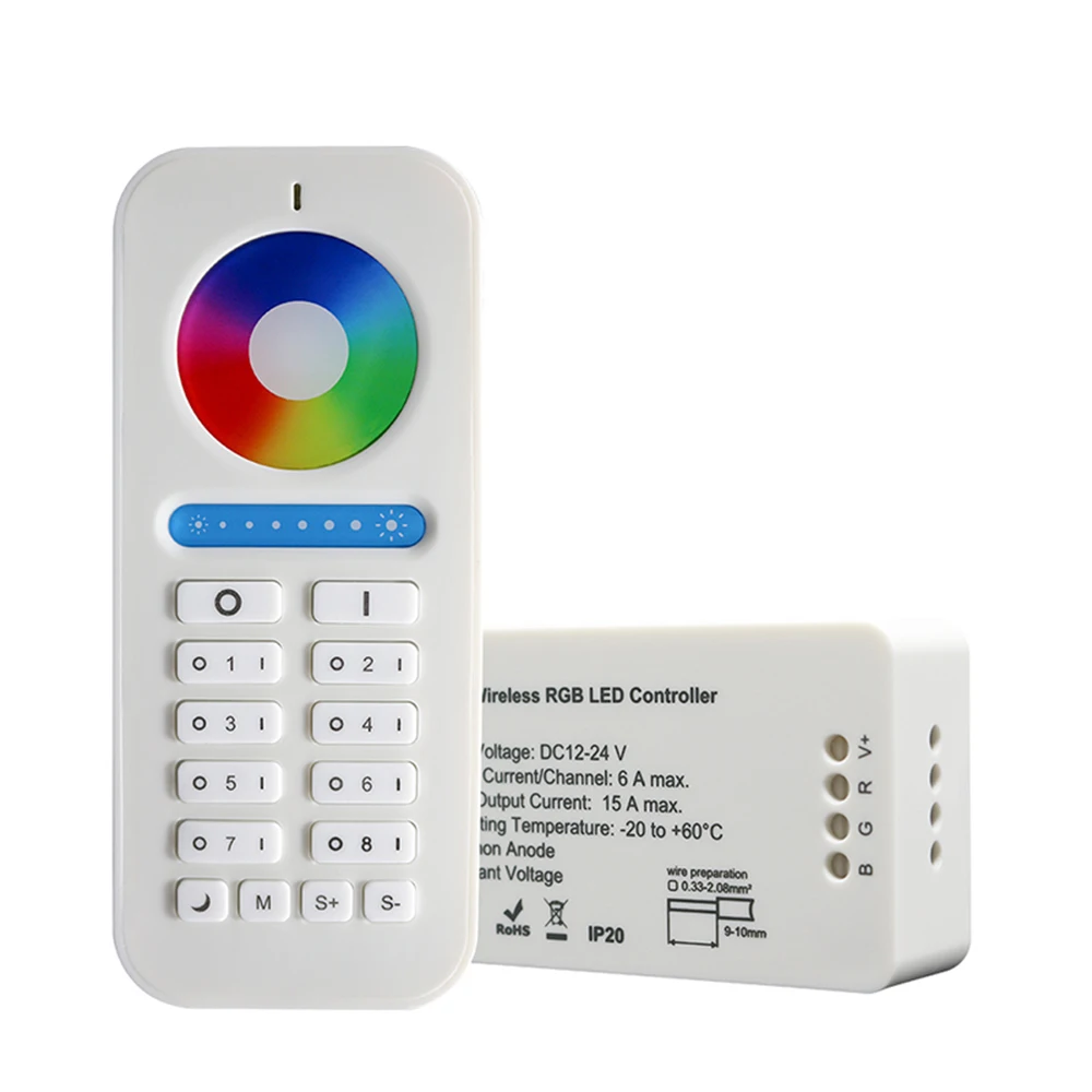 2 4G RGB + CCT RGBW WWCW контроллер диммера 12 в пост. Тока/24 Тока Регулируемый цвет и яркость