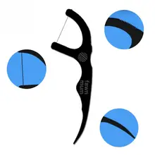 50 шт. зубная нить зубочистки уход зубочистка зубы бамбуковый уголь полости рта Чистящая Щетка инструмент Flosser чистка пространства между зубами#2