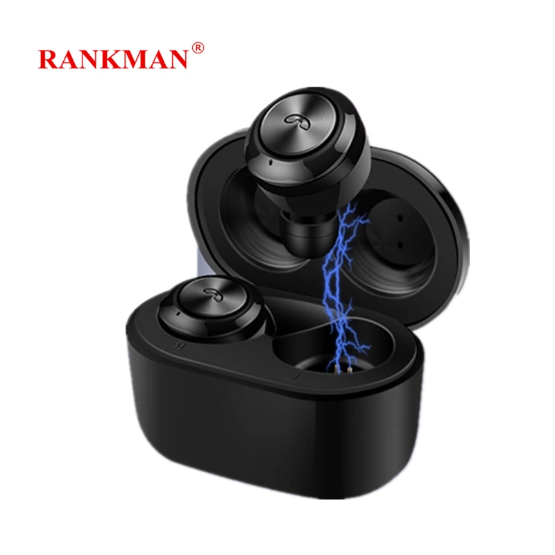 

Rankman Bluetooth 5.0 Wireless Earphones TWS Mini Stereo HD Sound Earbuds with Mic Charging Box for Smart phones