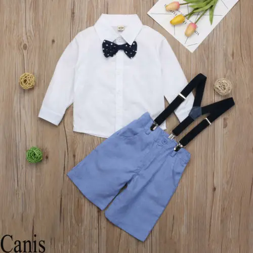 

Kid Toddler Baby Boy Clothes Shirt Tops Jean Pants Outfits Clothes Children Set Gentleman