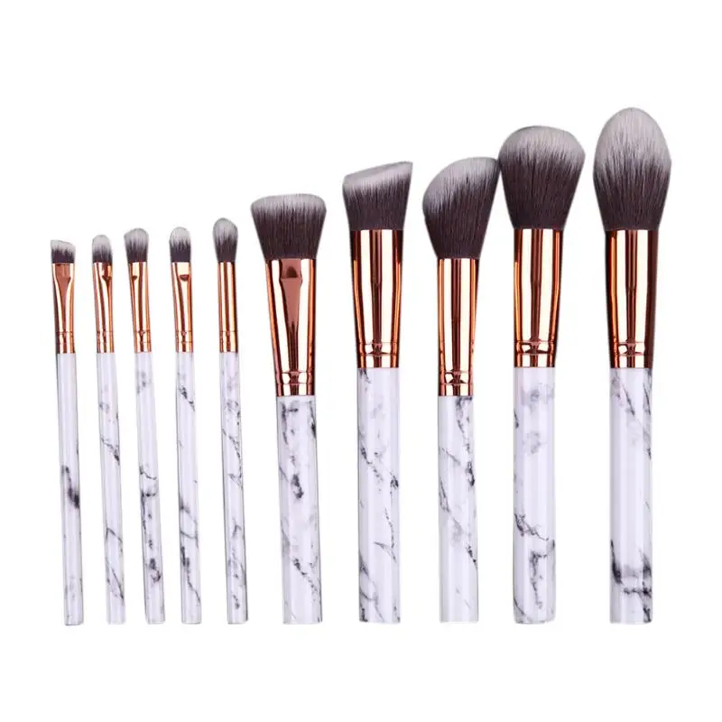 

10pcs Marbling Makeup Brushes Set Powder Foundation Eyeshadow Cosmetic Tool