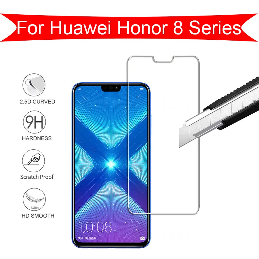 Закаленное стекло для huawei honor 8x 8c 8 lite pro 8pro x c защита экрана Защита 9h 2.5D|Защитные