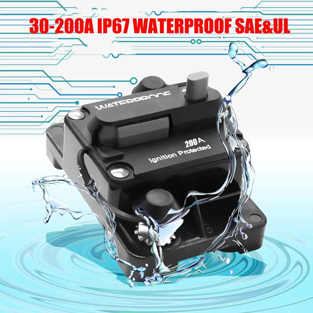

Waterproof Heavy Circuit Breaker Manual Reset Switch SAE UL Cetificated DC12-48V 30/40/50/60/70/80/90/100/120/140/150/200A