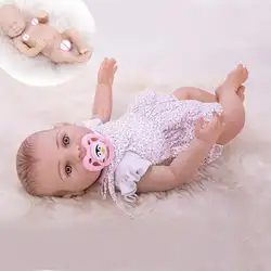2019 43 см Кукла реборн Силиконовые Моделирование кукла полное тело клей игрушки для ванной для детей Девочка образования поставки