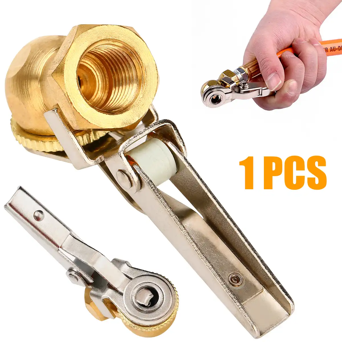 Keenso Car Tyre Inflator Valve Connector Air Chuck Ball Tire Clip Lock-on Closed Ball Chuck and Clip Lock On Tire Chuck with Clip for Inflator Gauge Compressor Accessories Keenso Car Tyre Inflator Valve Connector Air Chuck Ball Tire Clip Lock-on Closed Ball Chuck and Clip Lock On Tire Chuck with Clip for Inflator Gauge Compressor Accessories