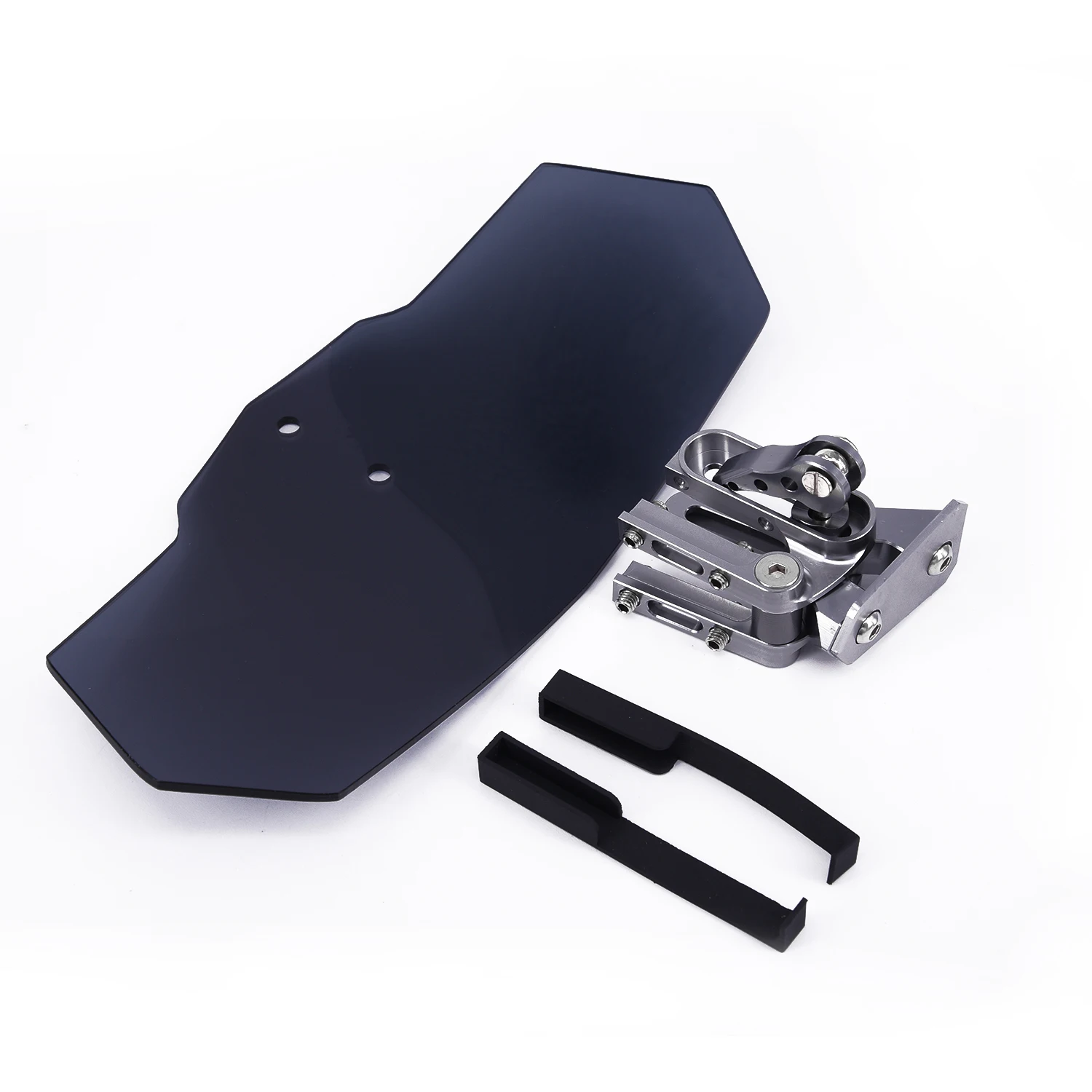 

Motorcycle Adjustable Clip On Windshield Extension Spoiler Wind Deflector
