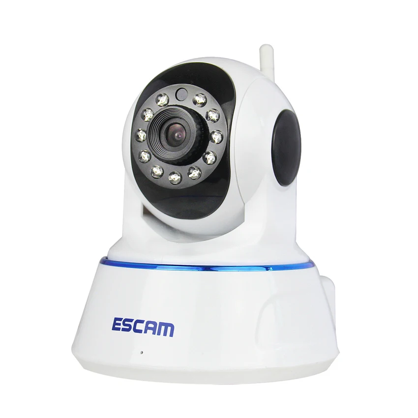

Escam Qf002 Mini Wifi Ip Camera Hd 720P Cctv Security Camera System P2P Ir Cut Two Way Audio Micro-Sd Card Slot Us Plug