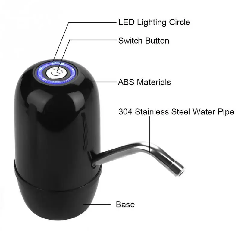 Best Sell Automatic Portable Mini Water Dispensers Water Pump Dispenser Usb Charging Energy Cold Drinking Bottle Double Switch