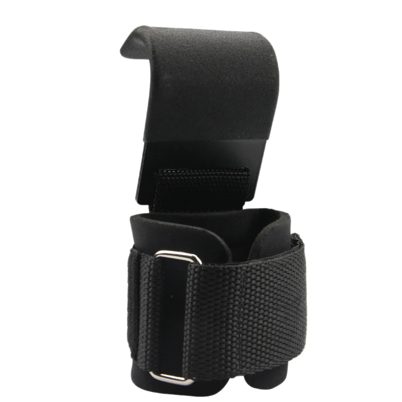  Fitness Weight Lifting Heavy Duty Hooks With Neoprene Pad Gym Wrist Wraps Best Power Weight Lifting