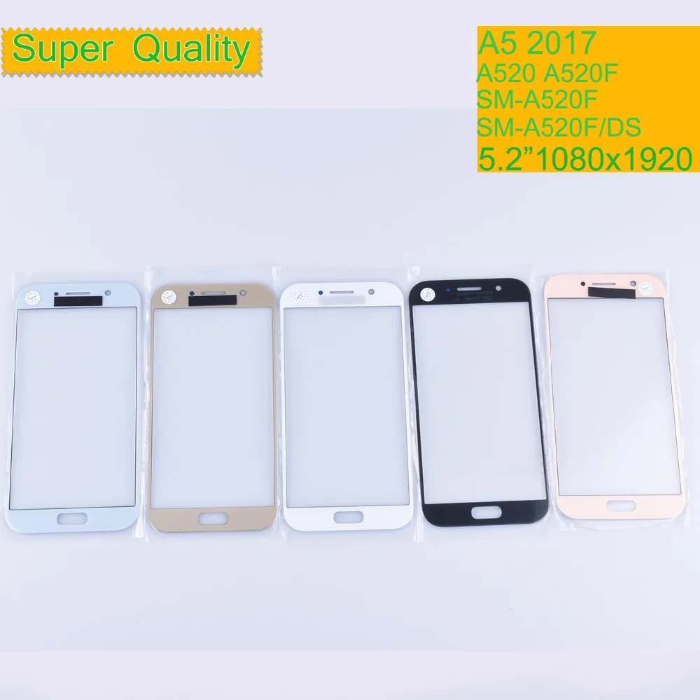 

10Pcs/lot For Samsung Galaxy A5 2017 A520 A520F SM-A520F SM-A520F/DS Touch Screen Front Glass Panel TouchScreen Outer Lens
