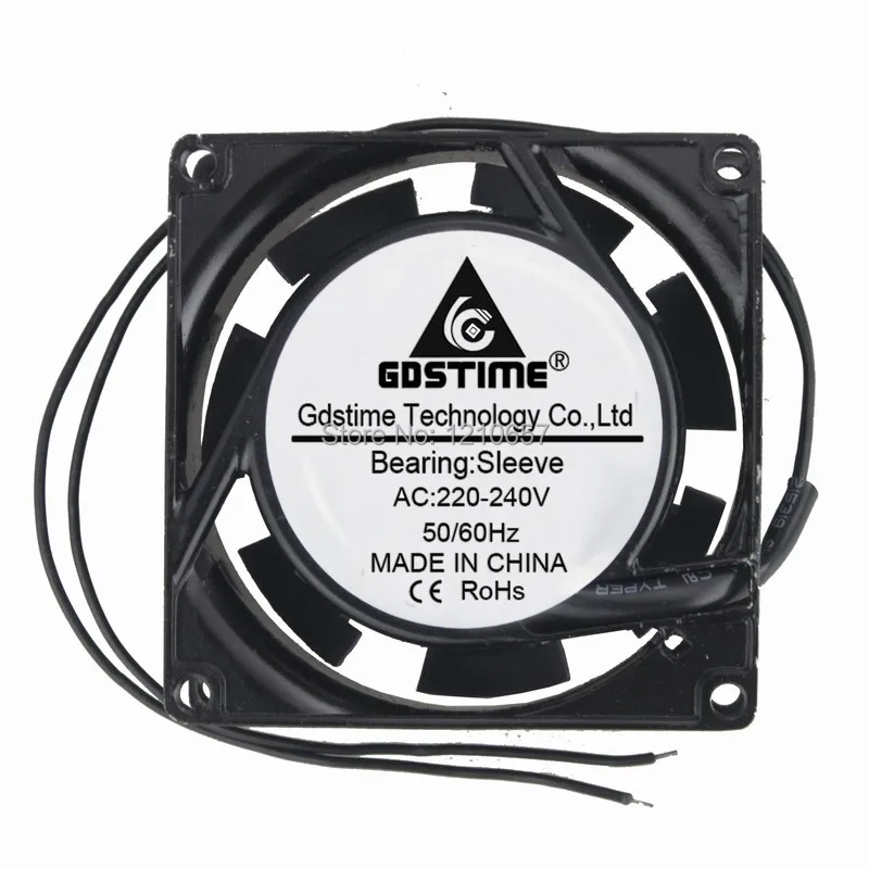 1PCS 8025 Gdstime AC 220V 240V 80mm x 25mm Brushless Cooling Fan 2 wire Cooler 8cm 8025s | Компьютеры и офис