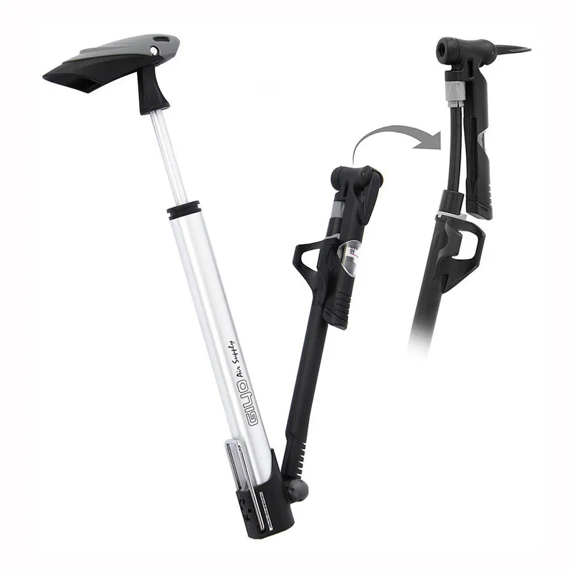 

Portable Bicycle Cycling Bike Mini Air Pump Inflator 140Psi & Gauge Pump Tool