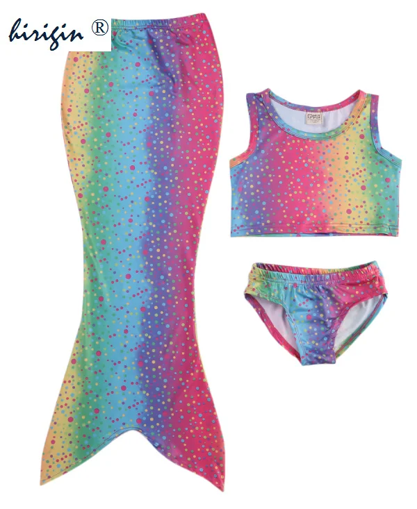 

Hirigin Summer 2018 Kids Girls Mermaid Tail Swimmable Bikini Set Swimwear Swimsuit Swimming Clothes Cosplay Sunsuit Clothing