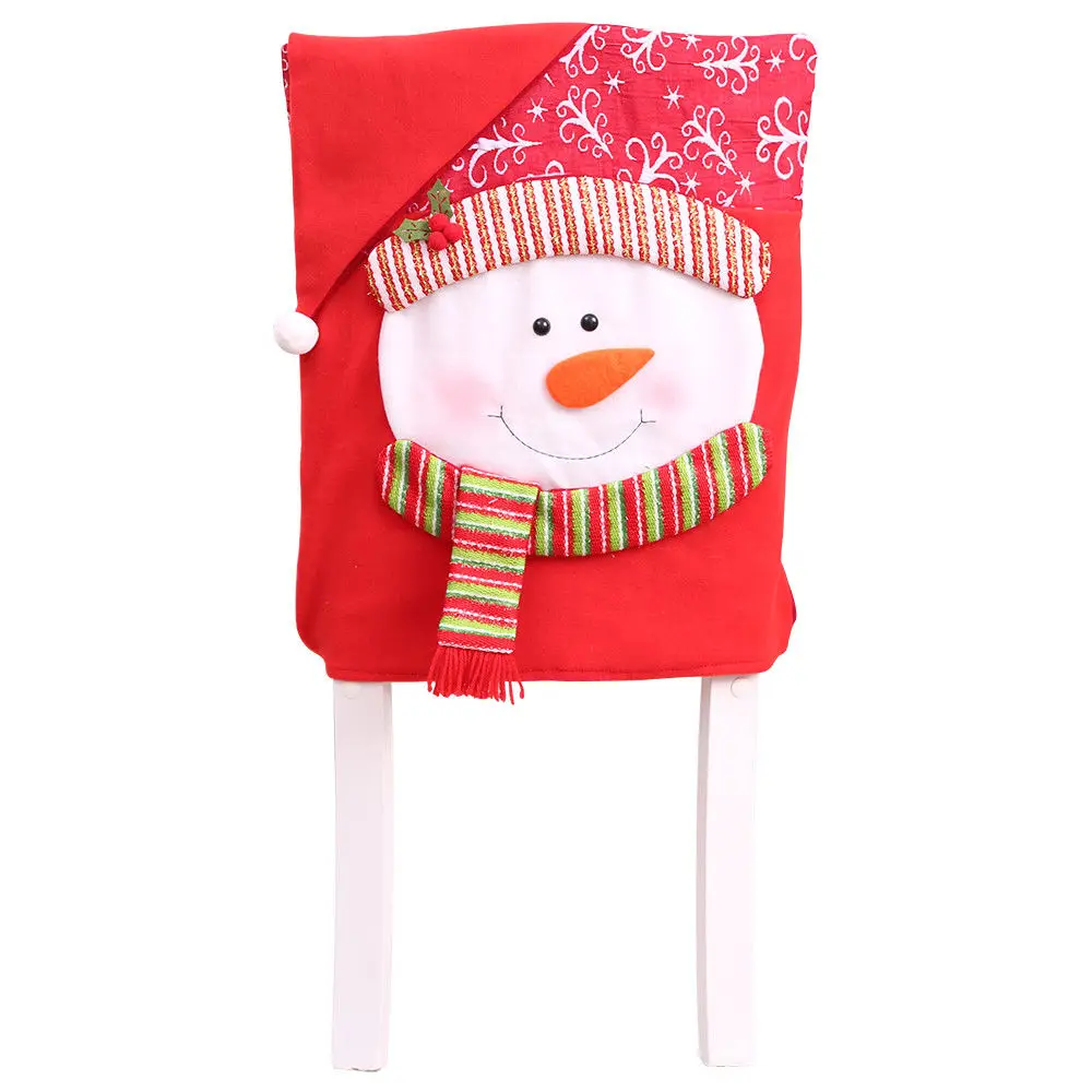 Вечерние, рождественские украшения, чехол на стул, подарок, мистер Санта/Снеговик, чехол на стул, чехол, домашний декор