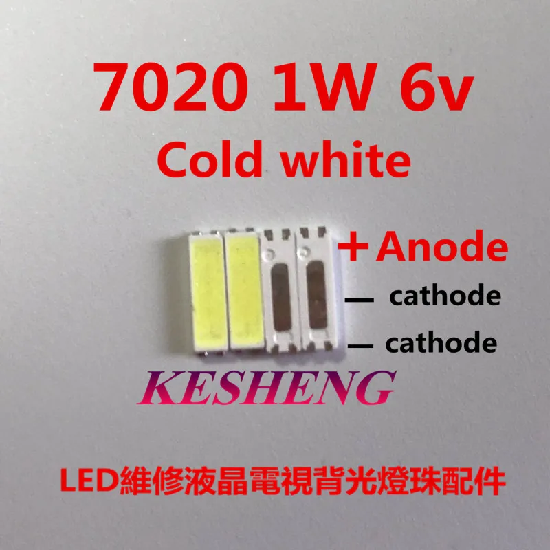 500pz/lotto Jufei SMD LED 7020 6 V 1 W 160mA 84LM bianco Freddo per la TV Retroilluminazione|Подвесные лампочки| |