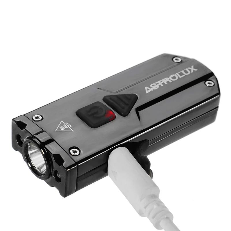 Astrolux 350LM USB светодиодный фонарик Нержавеющая сталь миниатюрный фонарик для ключей 3 светодиодный огни УФ фонарик Перезаряжаемые IP65