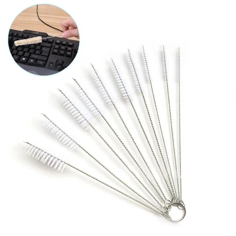 

10-Piece Multi-functional Cleaning Brush Computer Keyboard Brush Strip Type Cleaning Brushes Set Nursing Bottle #SO