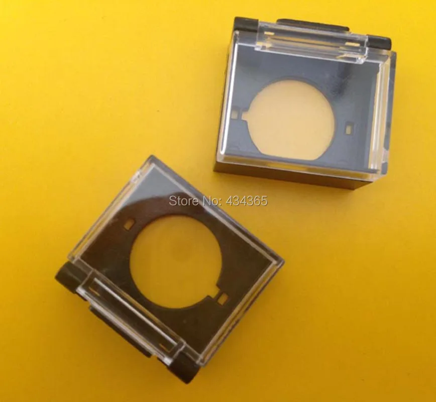 

10pcs Rectangle Type plastic push button with clear switch cover box 16mm mounting hole Transaprent Safety Protector Guard box
