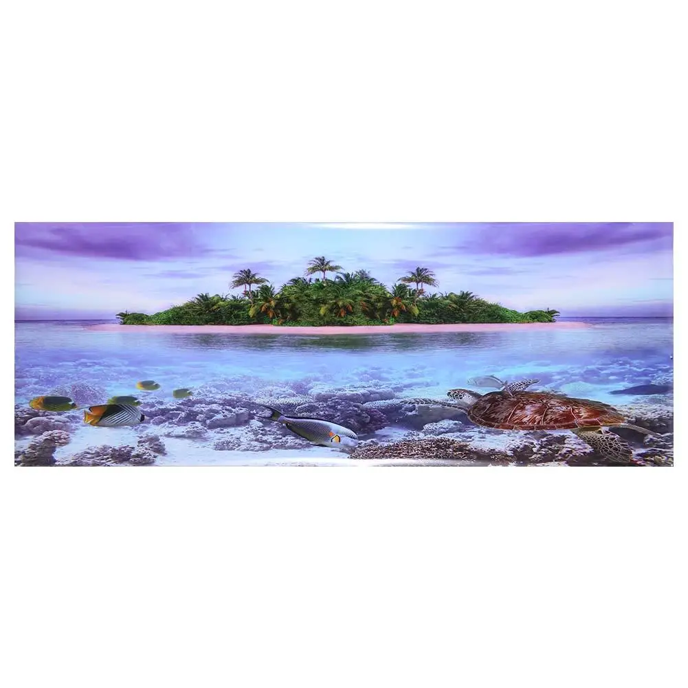 3D эффект клей кокосовое дерево пляжный плакат для аквариума украшения аквариума водного пейзажа украшения аквариума
