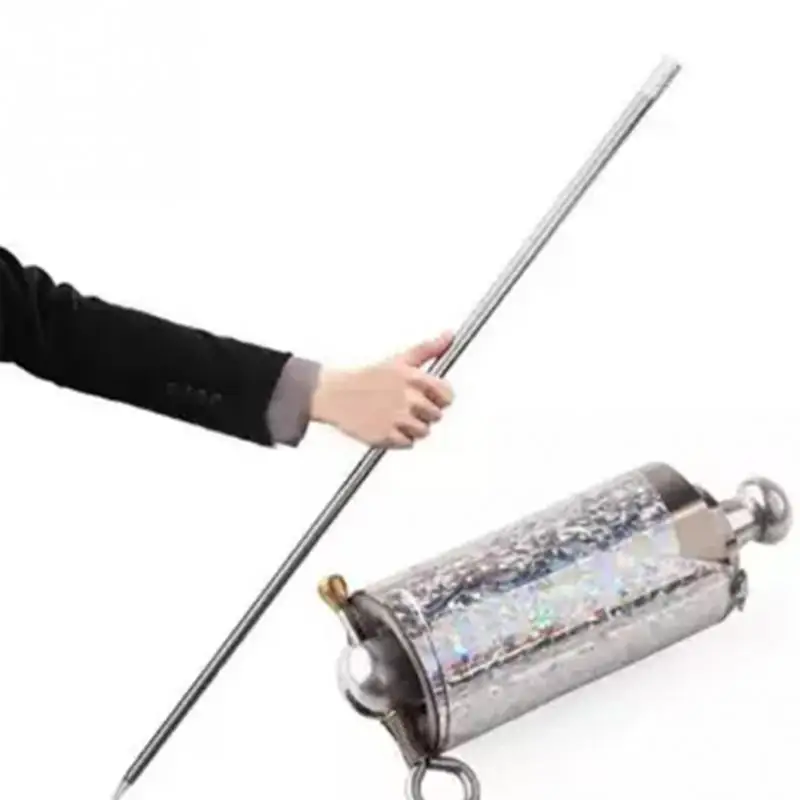 

2018 New Trick Prop Metal High Elasticity Steel Silver Appearing Cane Magic Toy