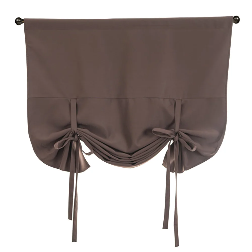 Stylish Room Darkening Shades Bedroom Tie Up Curtain Window Bathroom