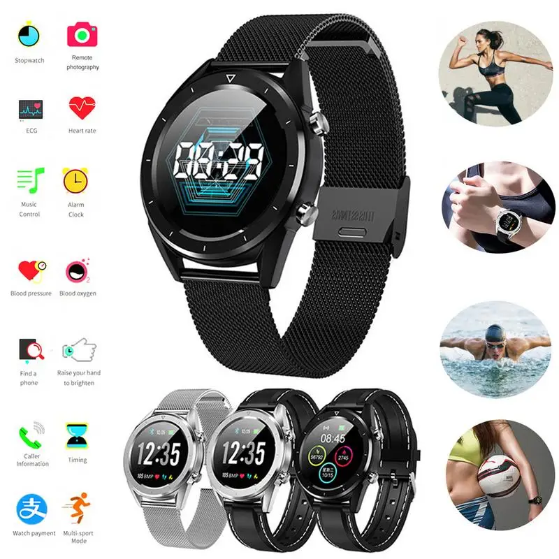 

Color Screen Blood Pressure Smartwatch Multi-Sport Mode Heart Rate ECG Monitoring Waterproof Smart Watch for iOS and Android