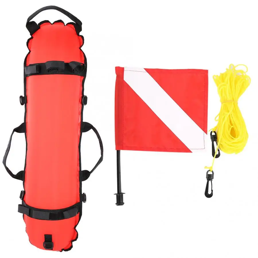 

Diving fishing float set KEEP DIVING Scuba Diving Inflation Torpedo Buoy Signal Float Ball & Flag fishing equipment