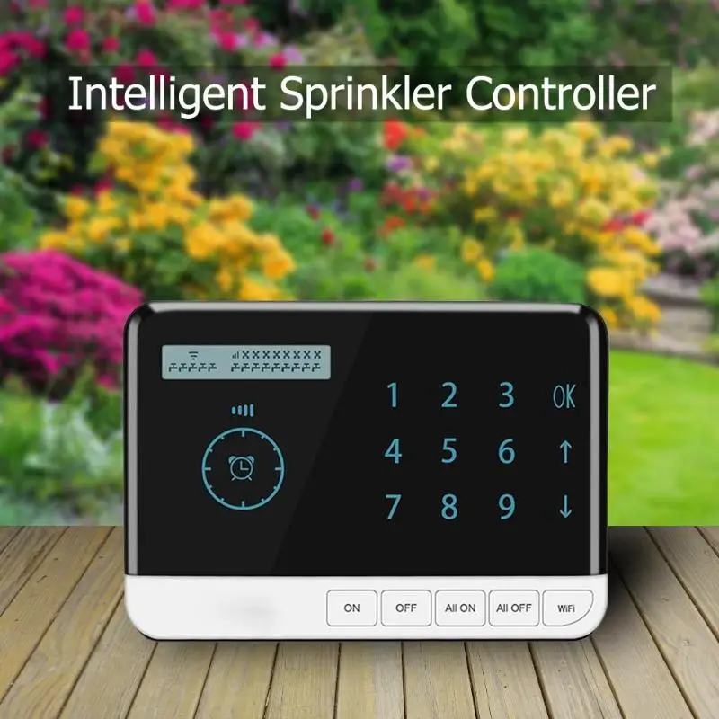 

Smart Sprinkler Controller 9 Zone WiFi Irrigation Timer System Controller Remote Control Water Timer Garden Water Timers