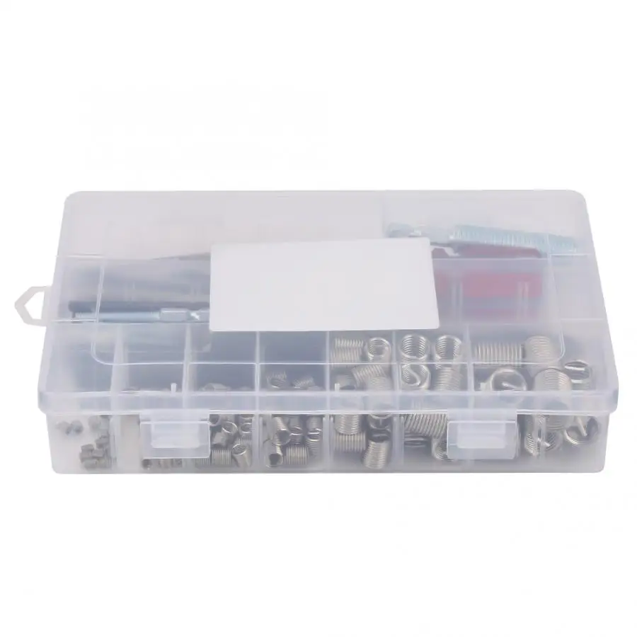 

142Pcs/set Stainless Steel Wire Screw Sleeve Thread Repair Insert Kit Tool Set tensor cable acero rosca repair prisionero cable