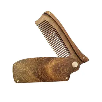 

1 Pcs Hair Comb Foldable Sandalwood Massage Portable Wooden Anti-static Smoothing Comb Hair Comb for Men