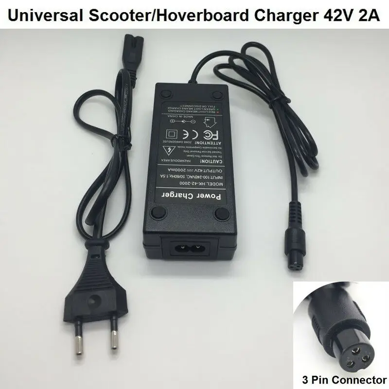 

EU Power Adapter Charger For 2 Wheel Balance Scooter Hoverboard Swagway 42V 2A