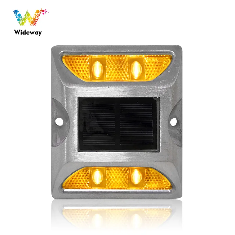 IP68 Waterproof Led Red Solar Night Steady Lights Aluminum Road Stud